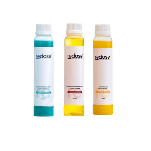 Redose Fabric-Detergent | Floor-Cleaner | Dishwash-Gel | Refill Combo
