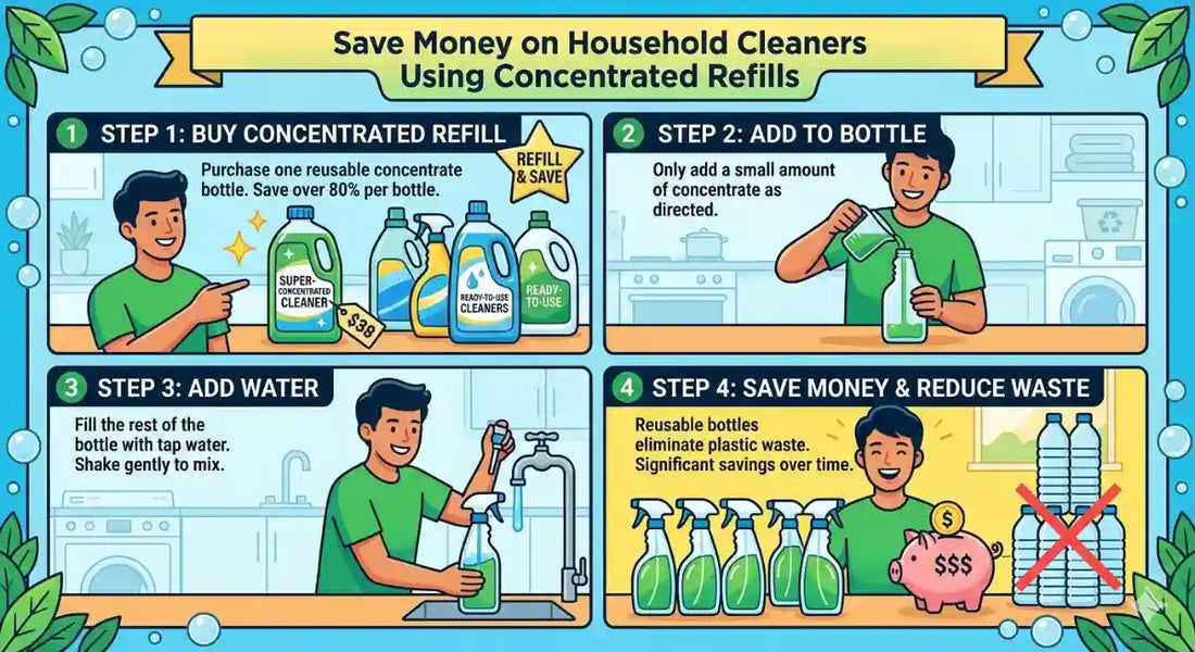 Save Money on Household Cleaners Using Concentrated Refills | Smart Guide for Indian Homes 2026