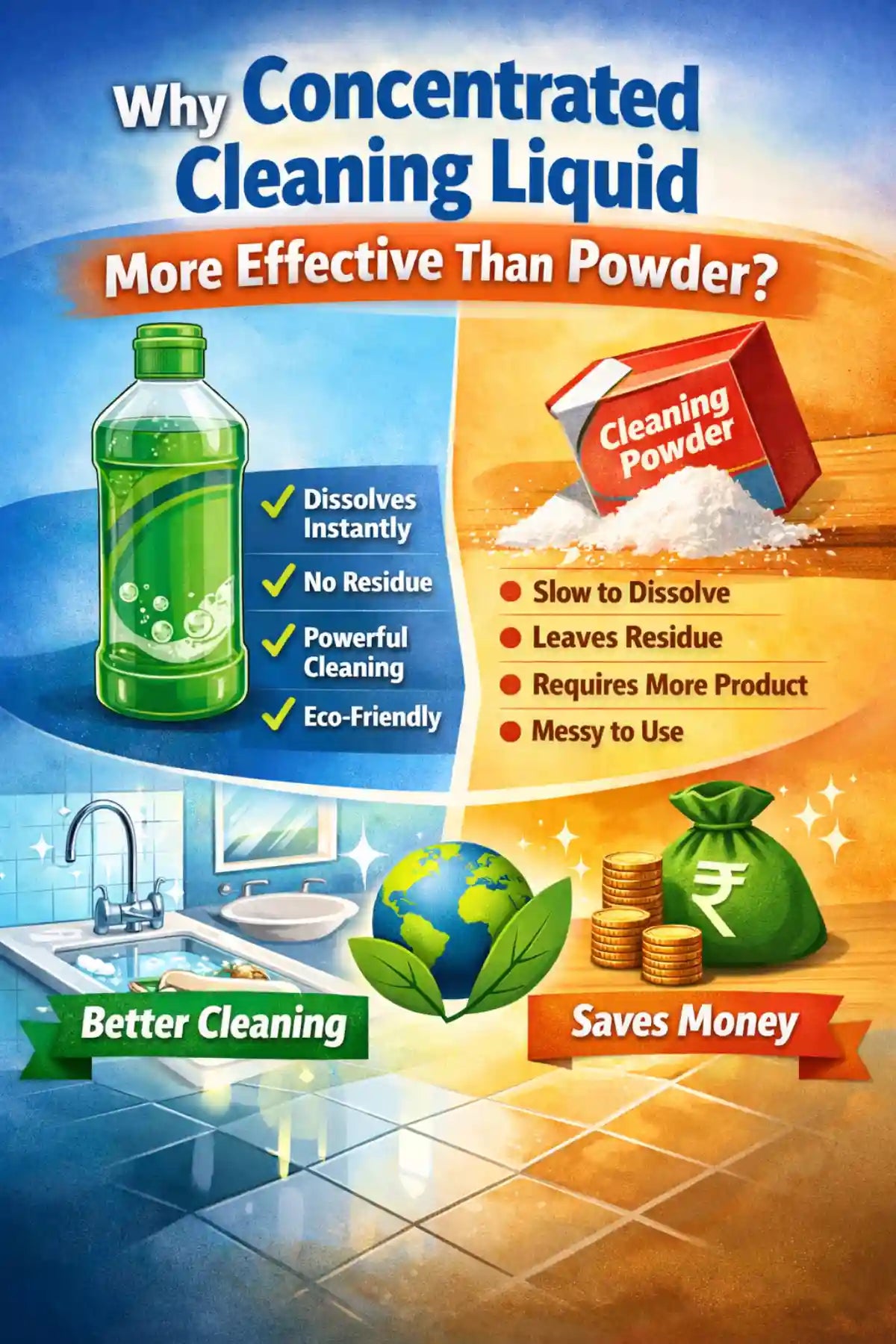 Why Concentrated Cleaning Liquid Is More Effective Than Cleaning Powder ...