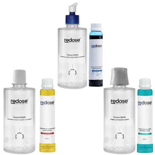 Redose Toilet Cleaner | Floor Cleaner | Fabric Detergent | Mini Kit 1x Combo