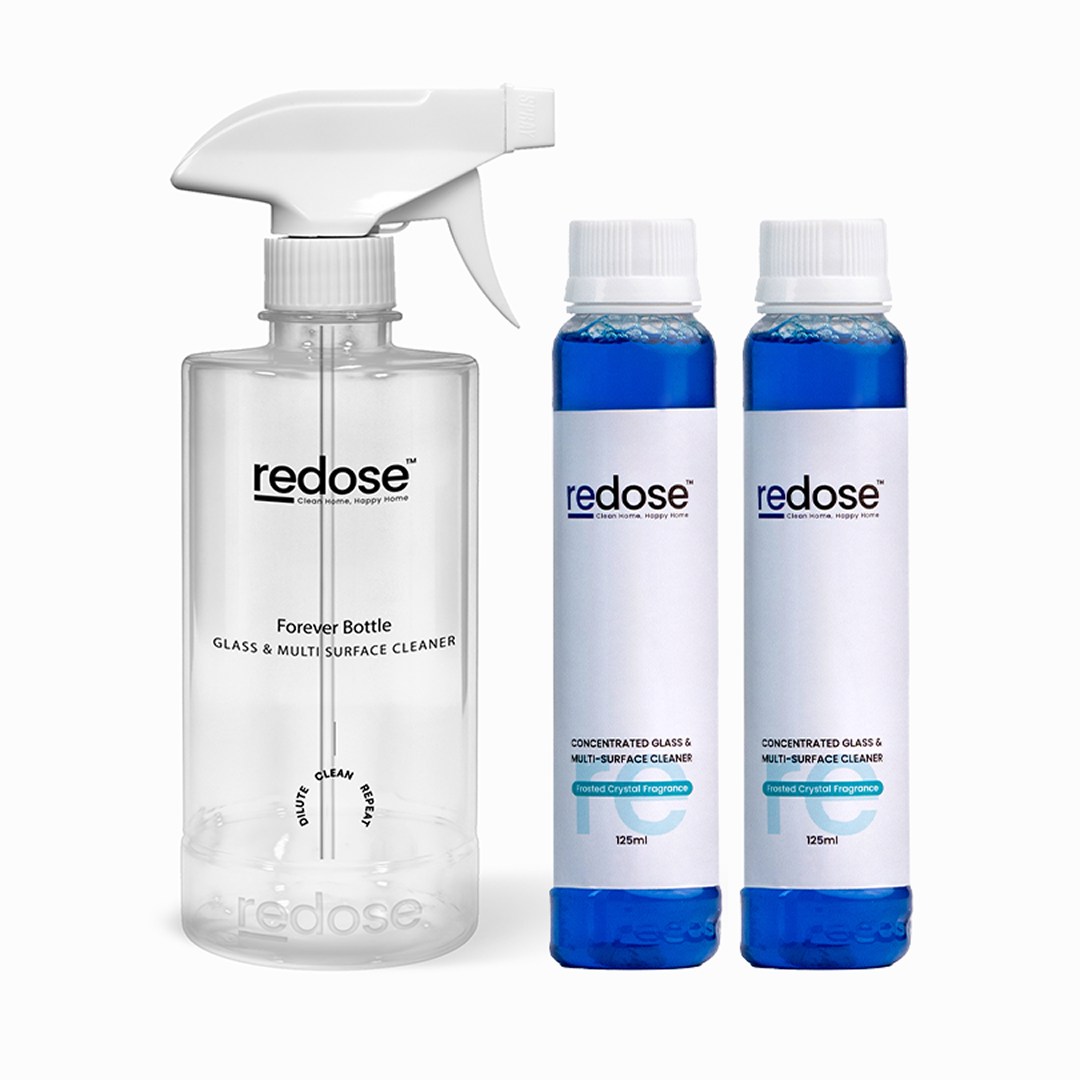 Redose Glass & Multi-Surface Cleaner Mini Kit – DIY 1L Refillable Spray ...